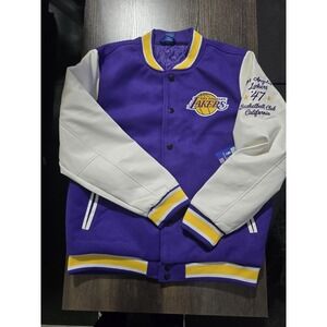 Ultra Game NBA Los Angeles Lakers Varsity Bomber Jacket Size XL